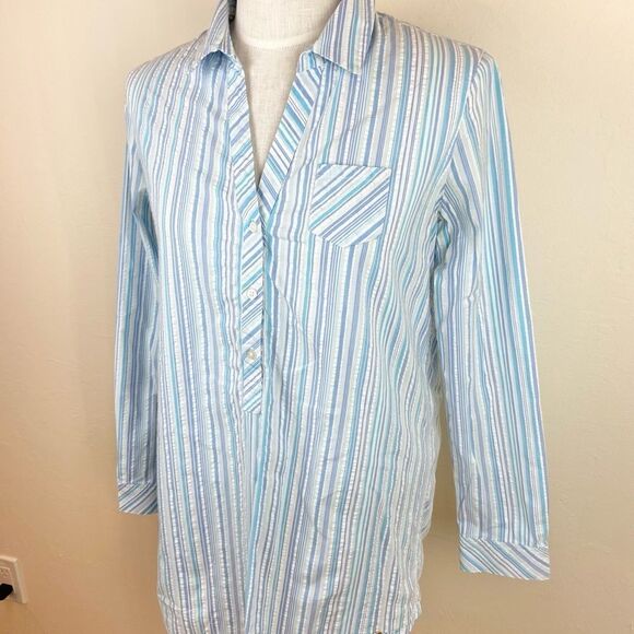 Southern Tide Marina Stripe Kasey Seersucker Tunic - Picture 3 of 7